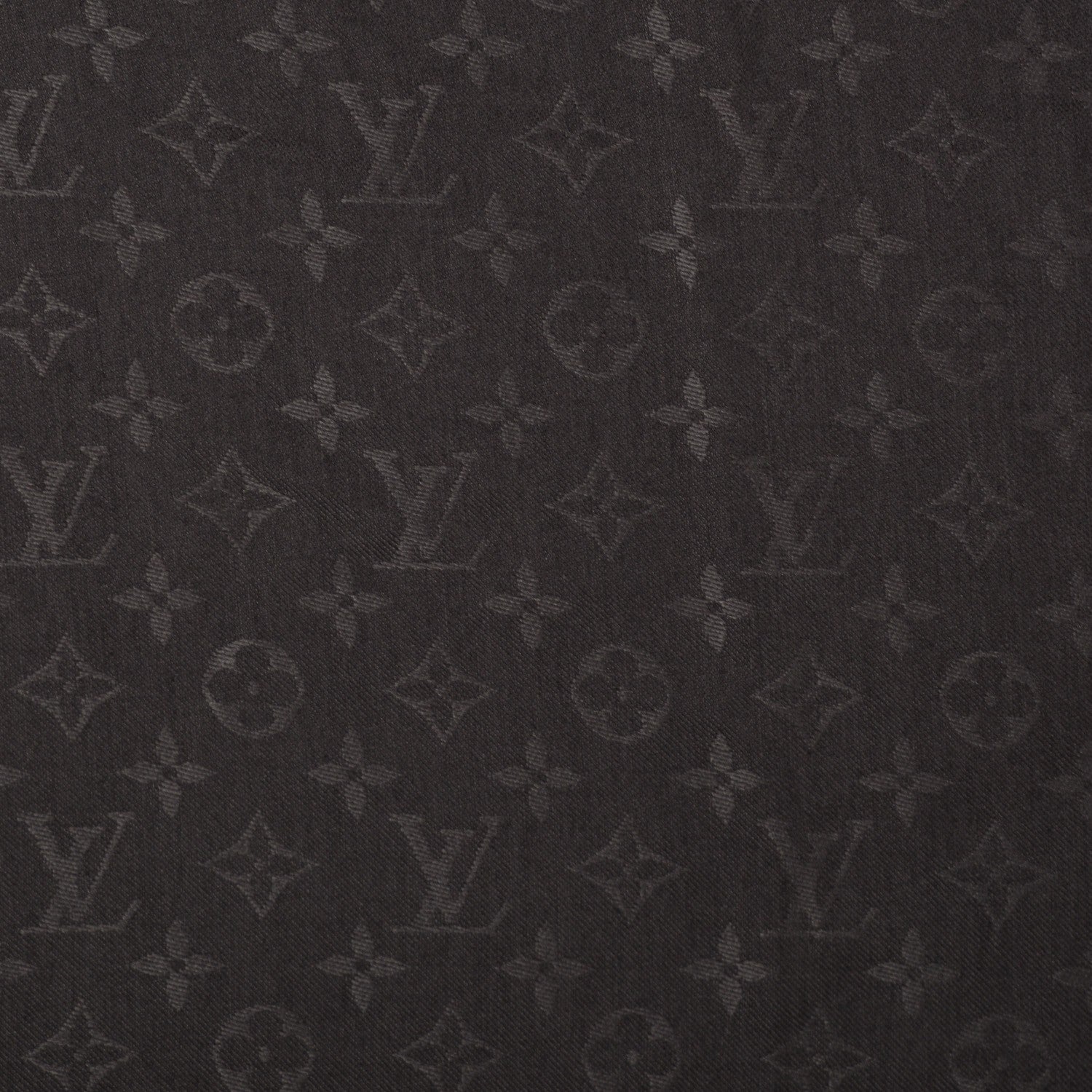 Louis Vuitton Wool Silk Monogram Shawl Anthracite 1 of 5