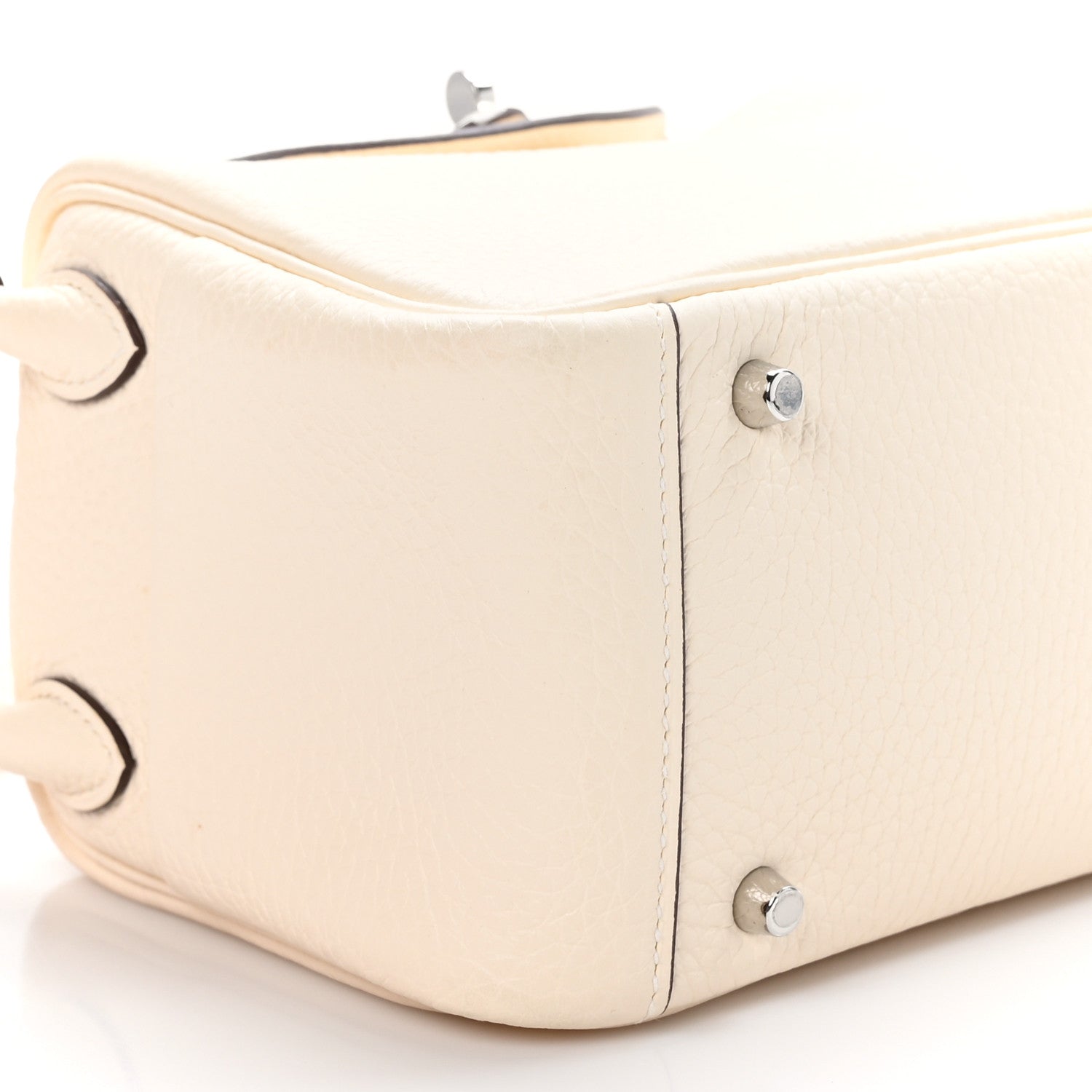 Hermes Taurillon Clemence Mini Lindy 20 Craie 9 of 12