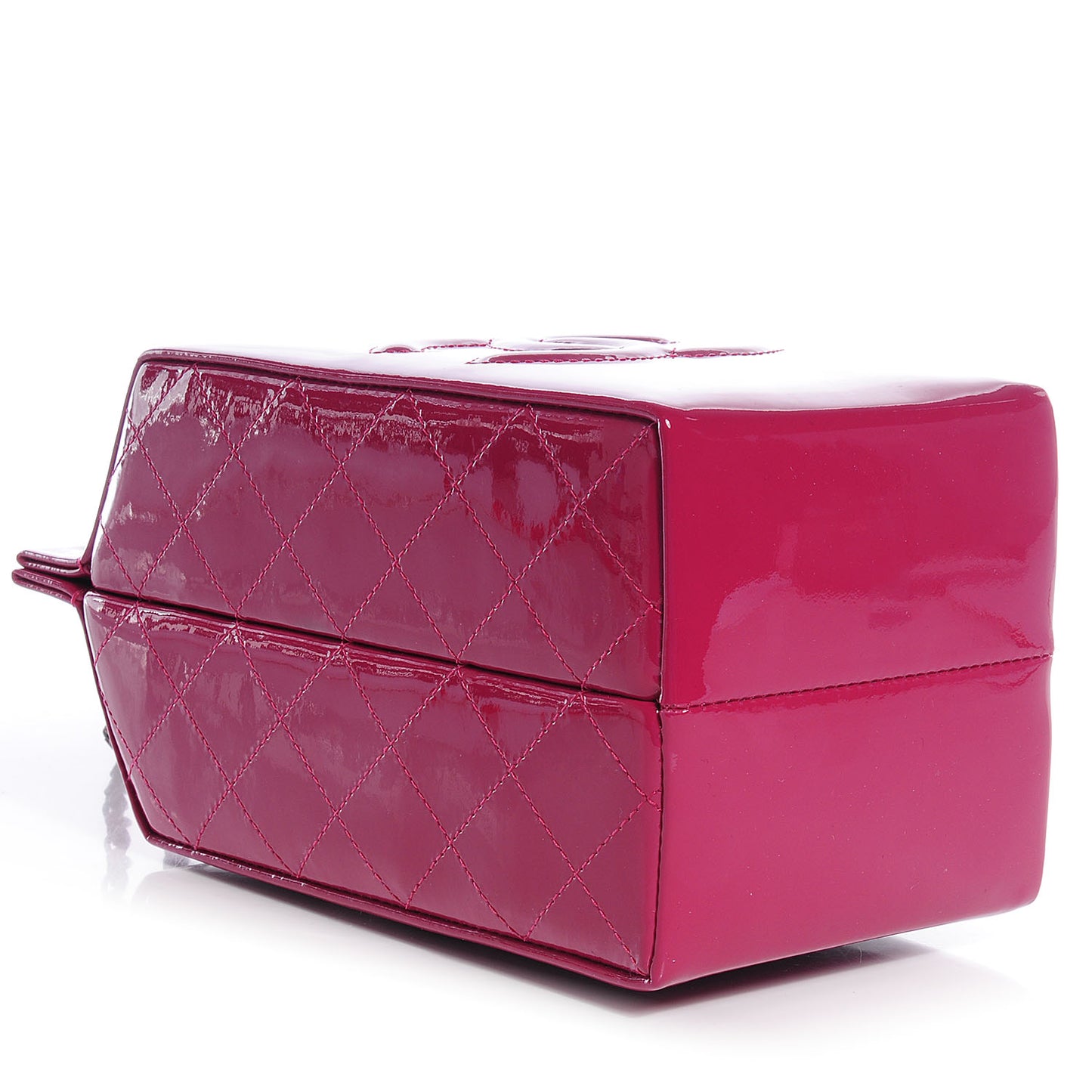 Patent Milk Carton Bag Dark Pink