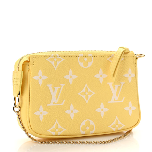 Empreinte Monogram Mini Pochette Accessories Lemon Curd Yellow