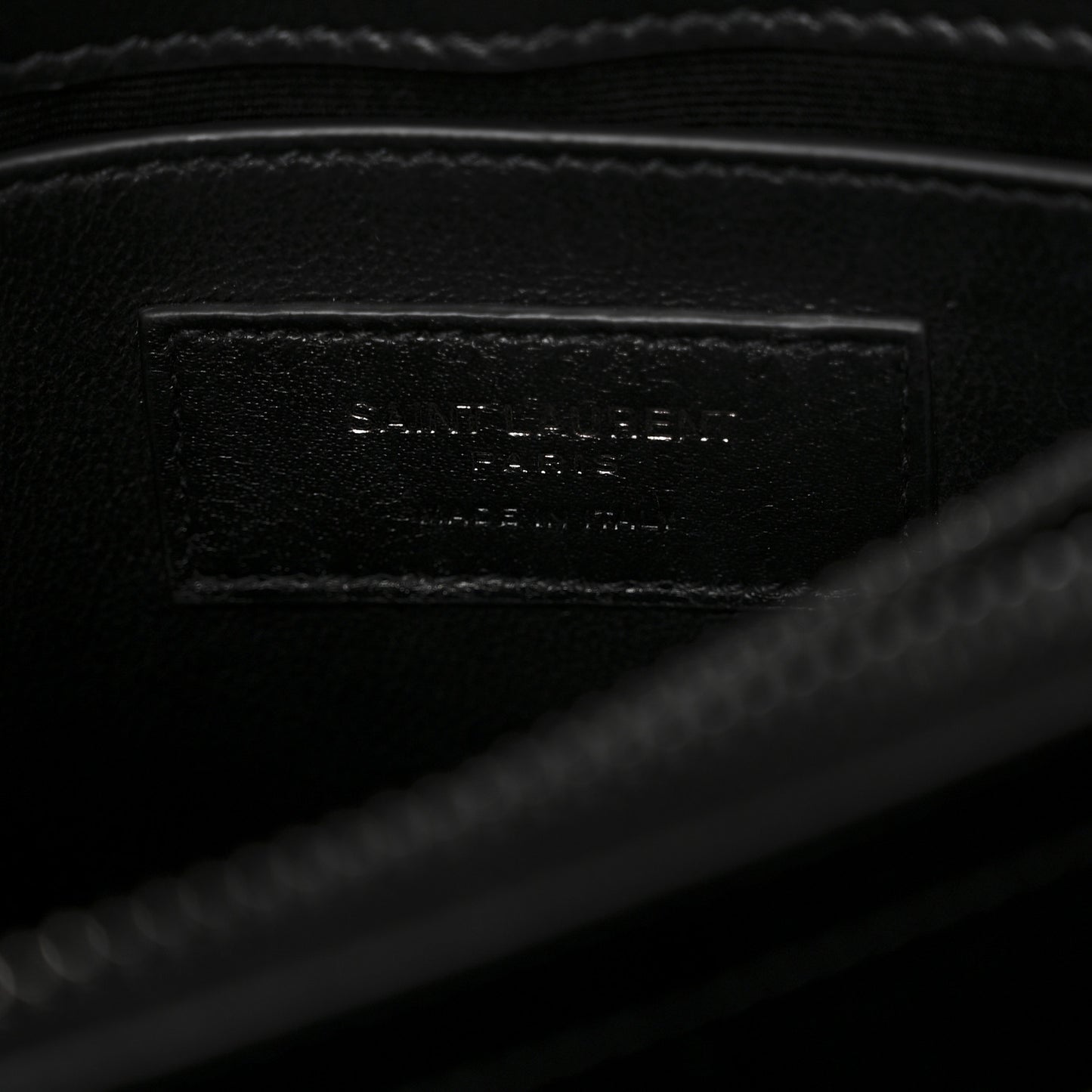 Calfskin Y Quilted Monogram Monochrome Small Loulou Chain Satchel Black