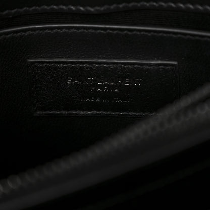 Saint Laurent Calfskin Y Quilted Monogram Monochrome Small Loulou Chain Satchel Black 6 of 10
