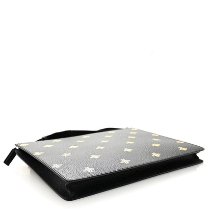 Gucci Grained Calfskin Bee Star Messenger Black 4 of 11