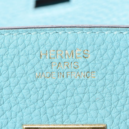 Hermes Togo Birkin 35 Bleu Atoll 20 of 36
