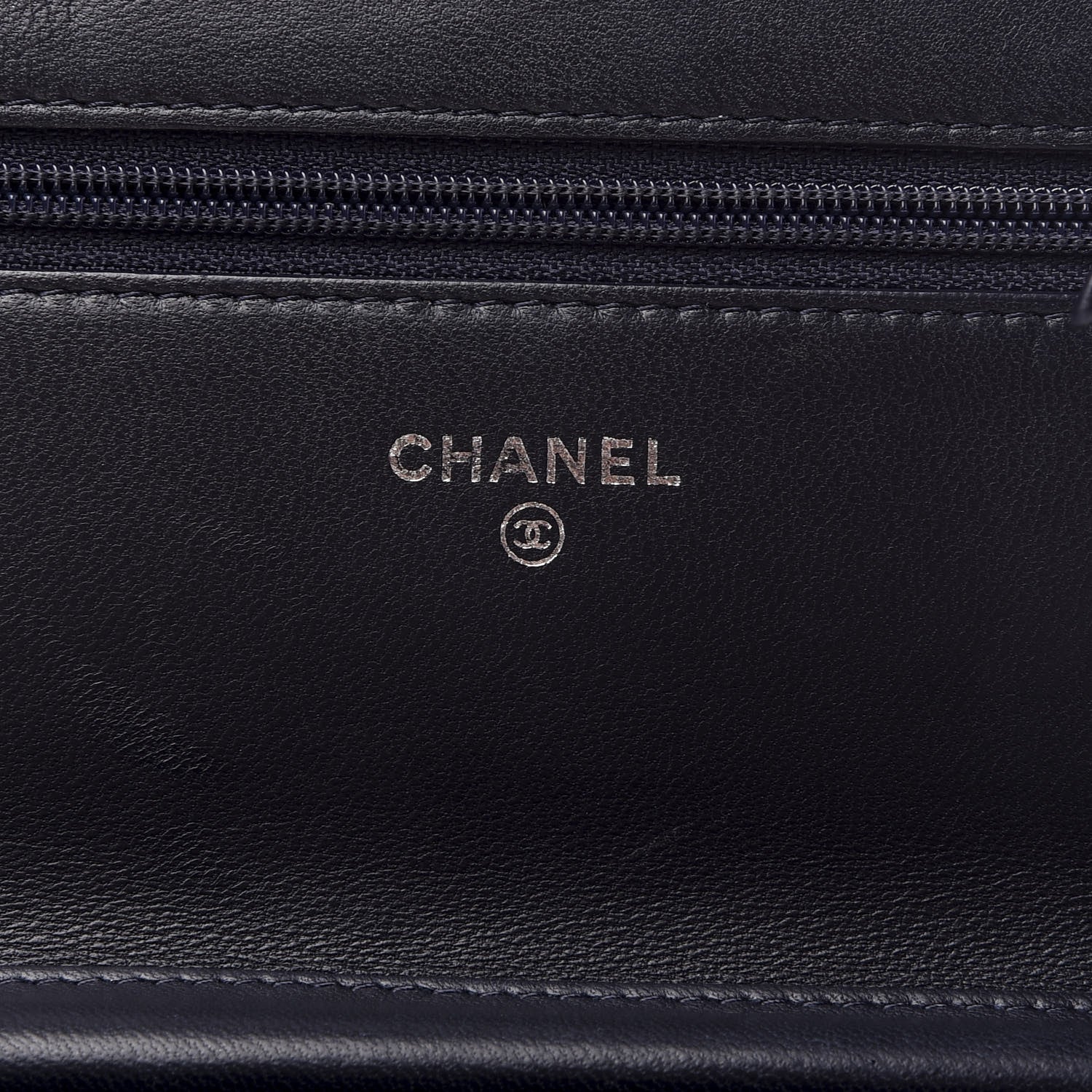 Chanel Lambskin Quilted Boy Wallet On Chain WOC Navy Blue 5 of 10