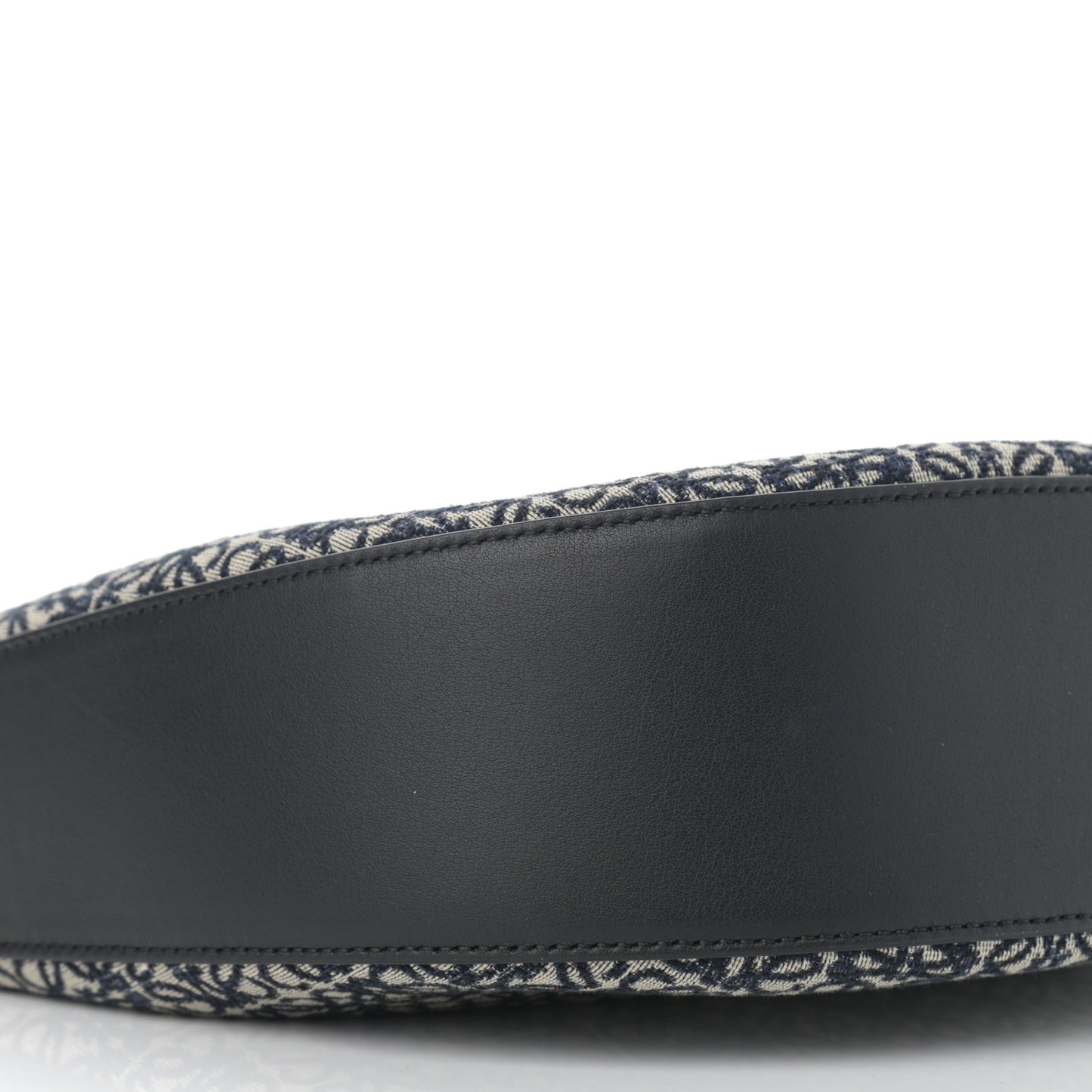 Jacquard Anagram Calfskin Luna Bag Navy Black