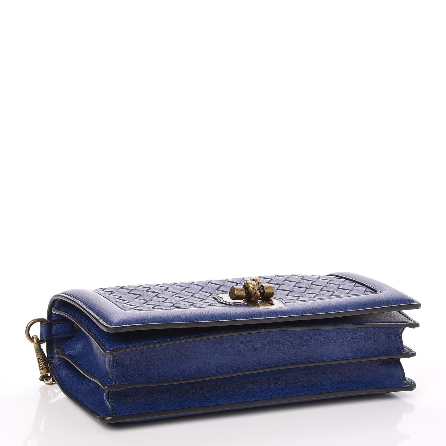 Nappa Intrecciato Olimpia Knot Clutch Atlantic