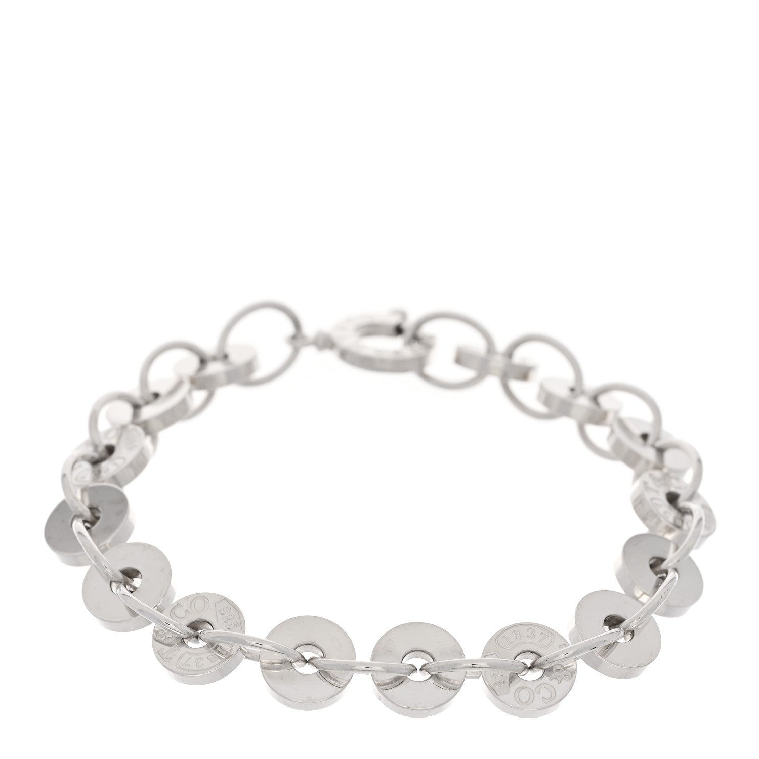 Tiffany Sterling Silver 1837 Circle Bracelet 1 of 4