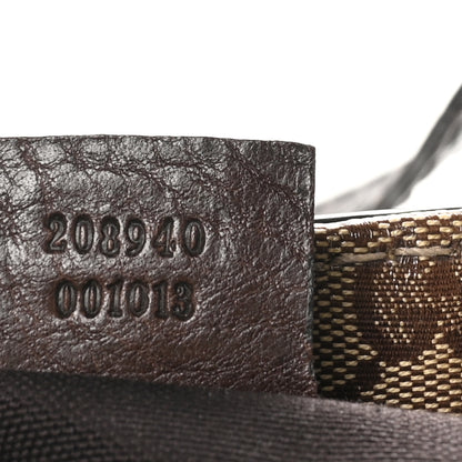 Gucci Crystal Monogram Large Babouska Vertical Shopping Tote Brown 7 of 12