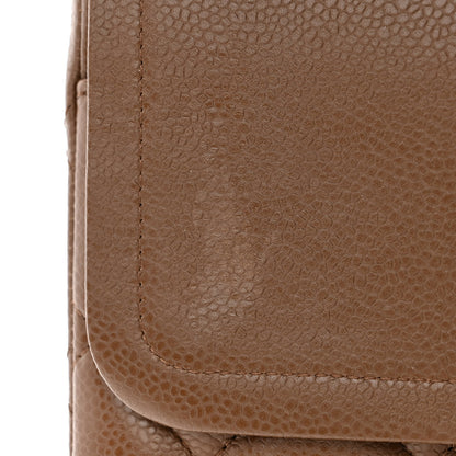 Chanel Caviar Quilted Maxi Double Flap Light Brown 11 of 12