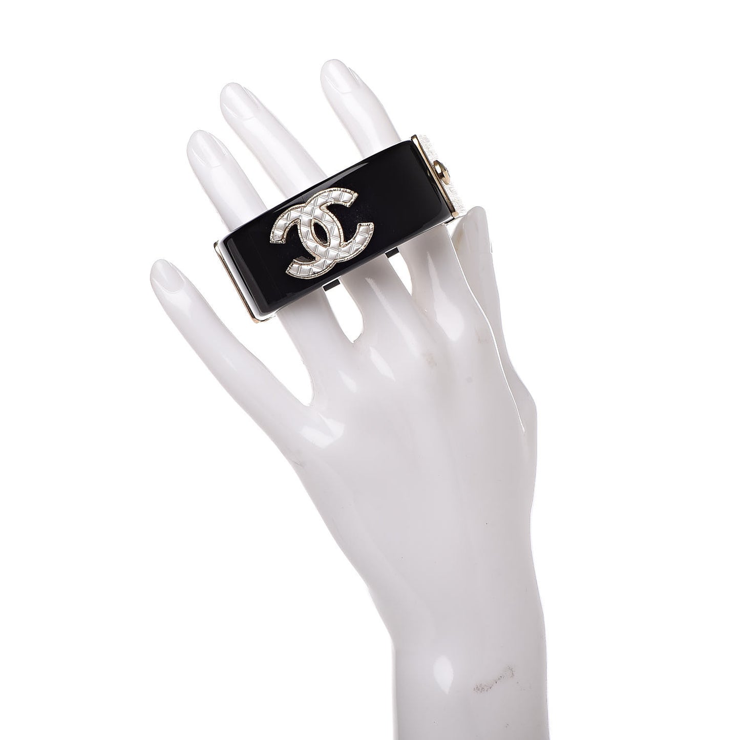 Resin Quilted CC Cuff Black Gold