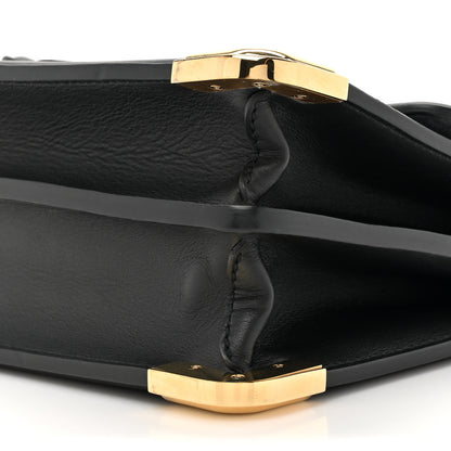 Louis Vuitton Calfskin Nanogram Embossed Dauphine MM Black 9 of 10