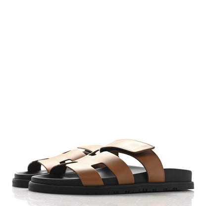 Hermes Calfskin Womens Chypre Sandals 39 Naturel 4 of 10