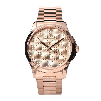 Gucci Stainless Steel 38mm G-Timeless Diamante Quartz Watch Rose 1 of 10