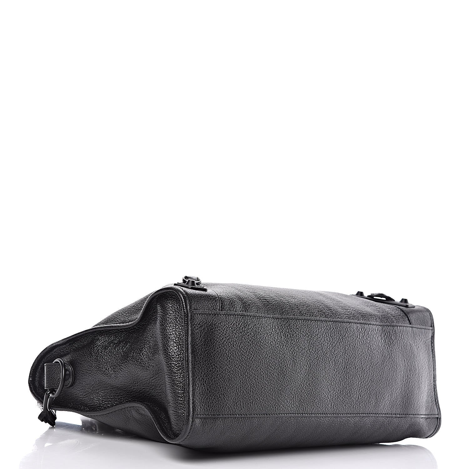 Balenciaga Shiny Grained Goatskin Black Metallic Edge City Black 4 of 10