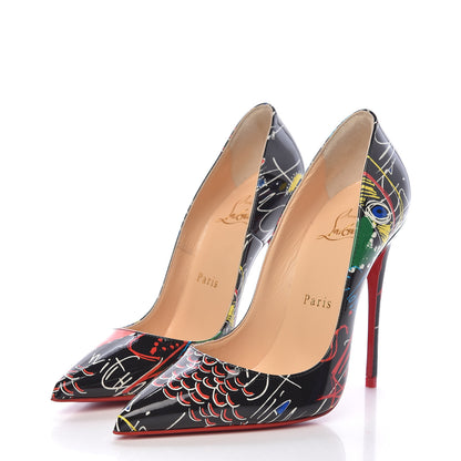 Christian Louboutin Patent Loubitag So Kate 120 Pumps 35 Black 3 of 7