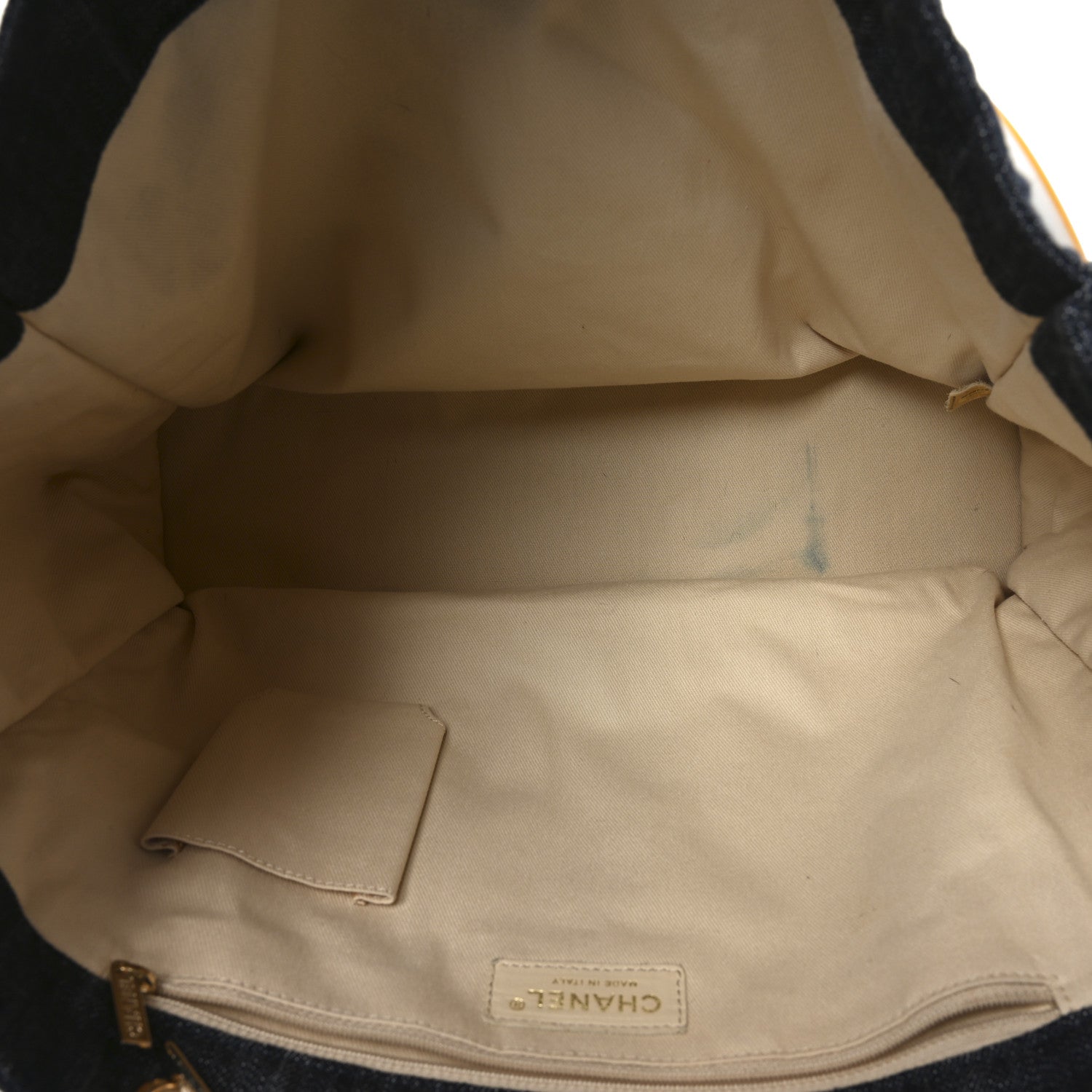 Chanel Denim Embroidered Night Flight Tote Blue 5 of 12