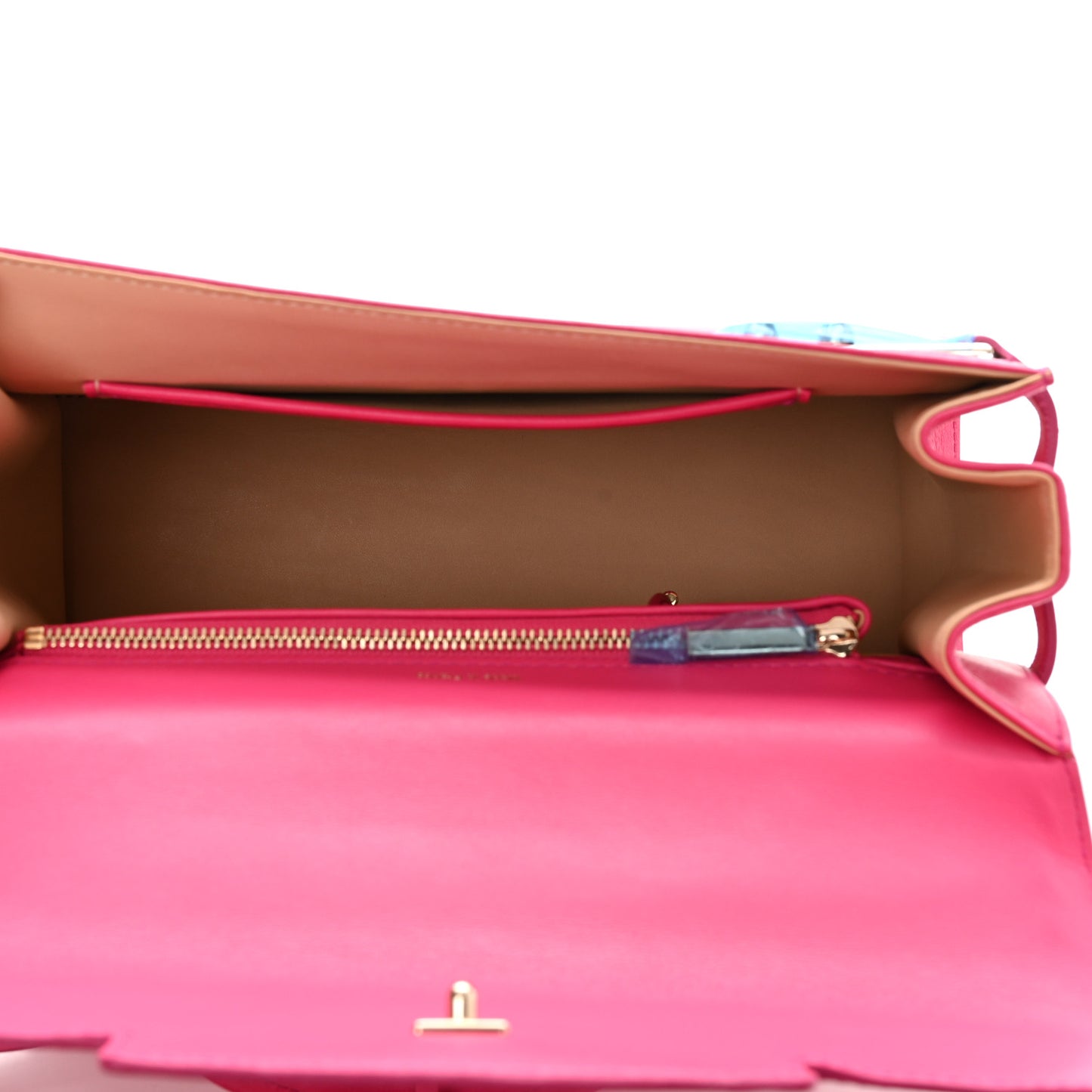 Calfskin MM Tempete Satchel Fuchsia