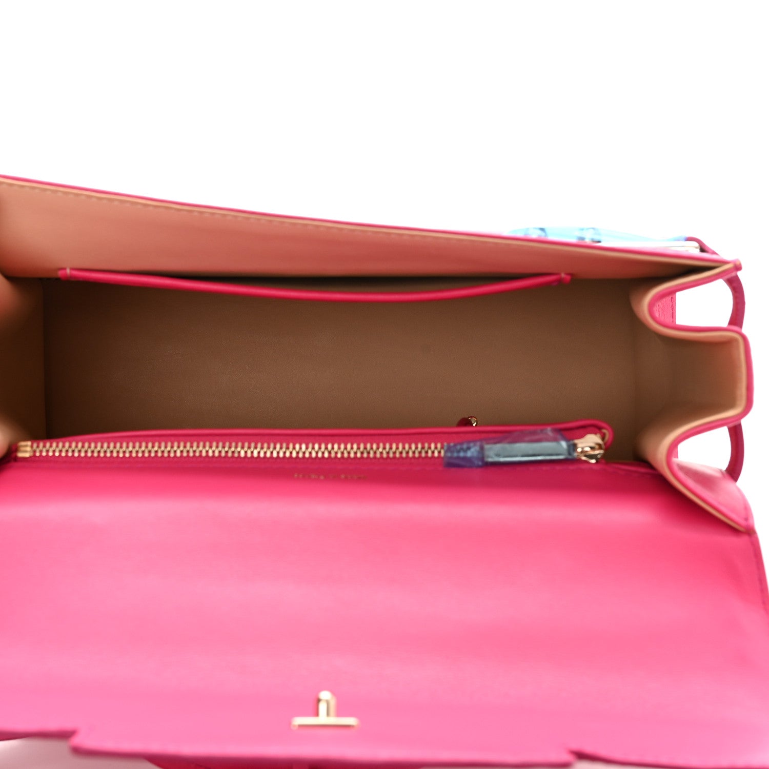 Delvaux Calfskin MM Tempete Satchel Fuchsia 5 of 10
