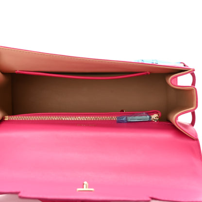 Delvaux Calfskin MM Tempete Satchel Fuchsia 5 of 10