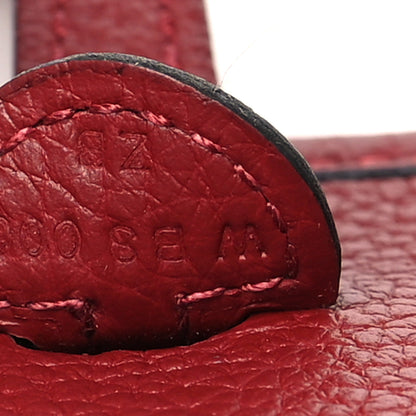 Hermes Taurillon Clemence Evelyne TPM Rouge H 7 of 11