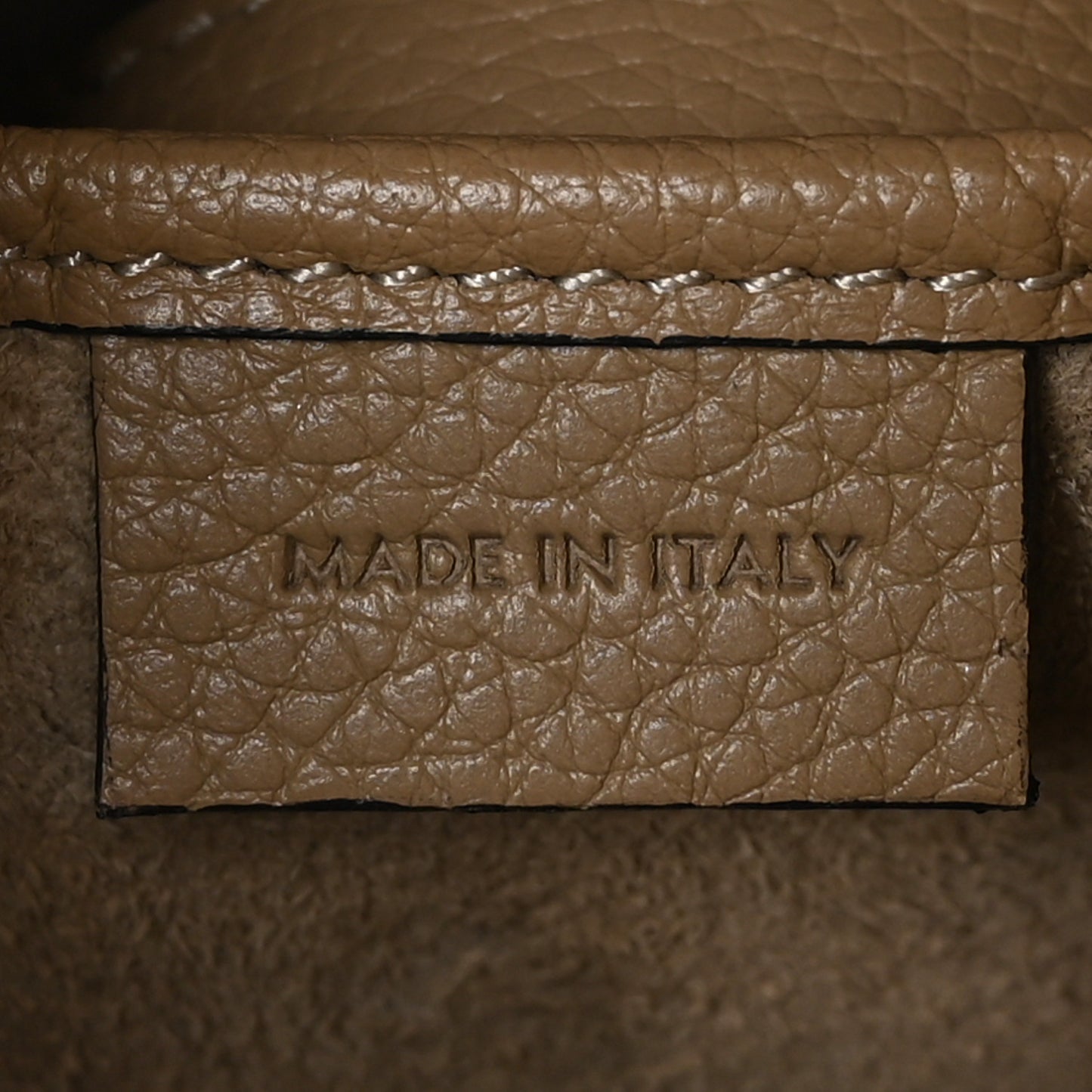 Drummed Calfskin Nano Luggage Dune