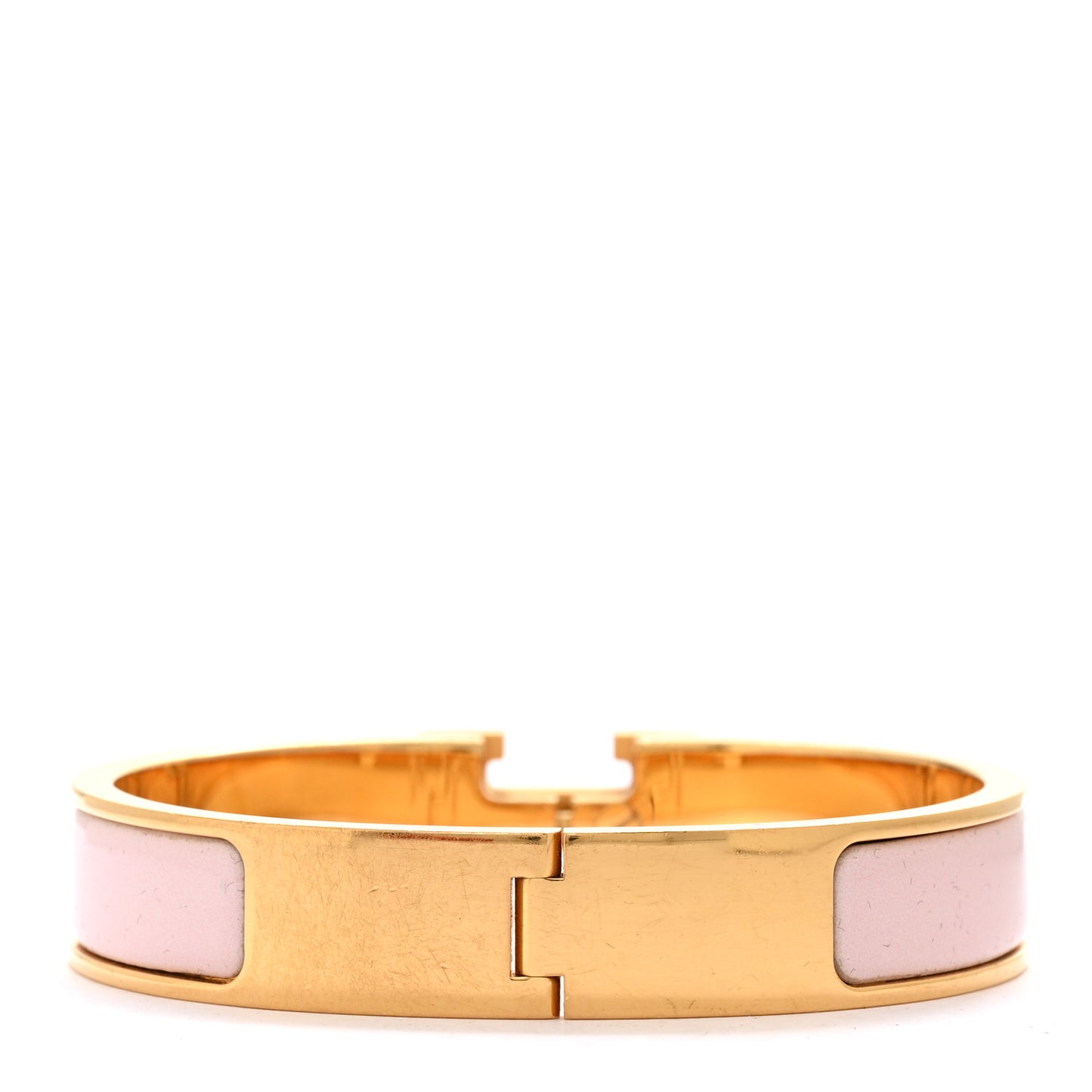 Enamel Narrow Clic Clac H GM Bracelet Rose Candeur