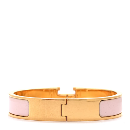 Hermes Enamel Narrow Clic Clac H GM Bracelet Rose Candeur 3 of 5