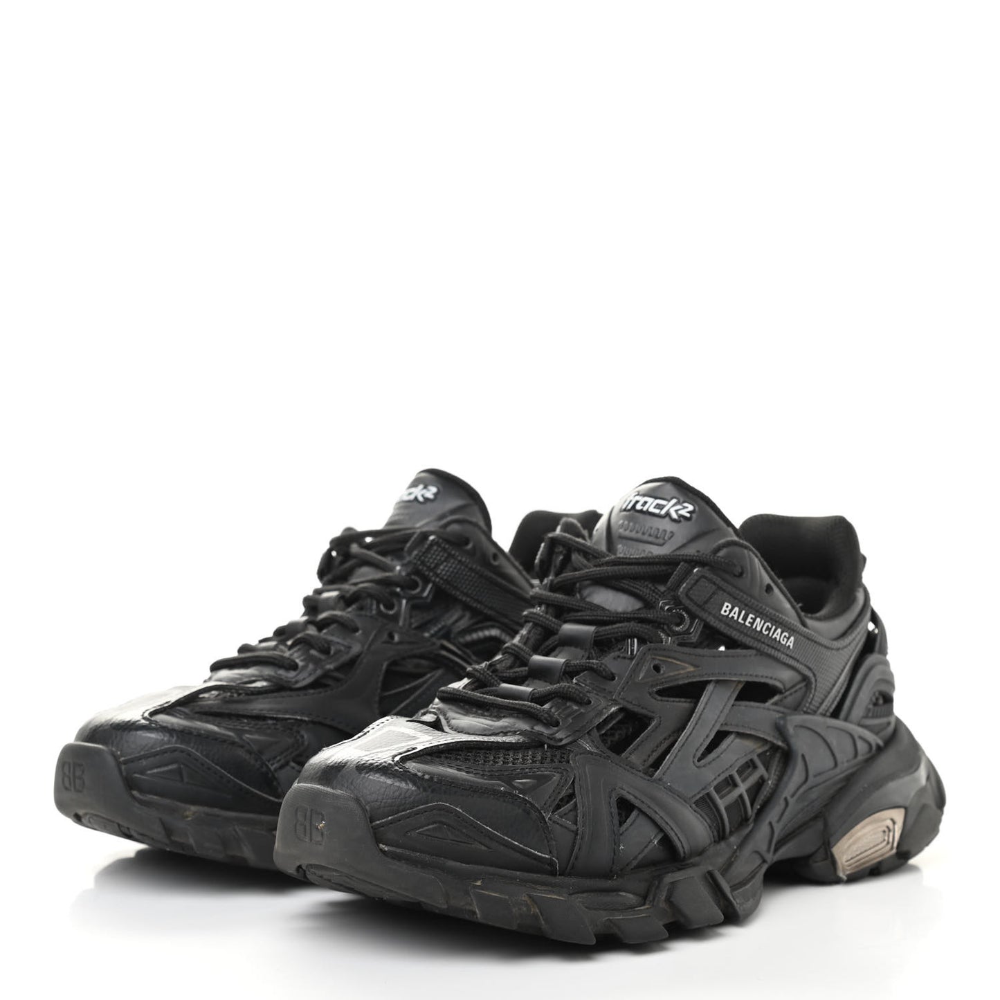 Rubber Mesh Womens Track.2 Open Sneakers 39 Black