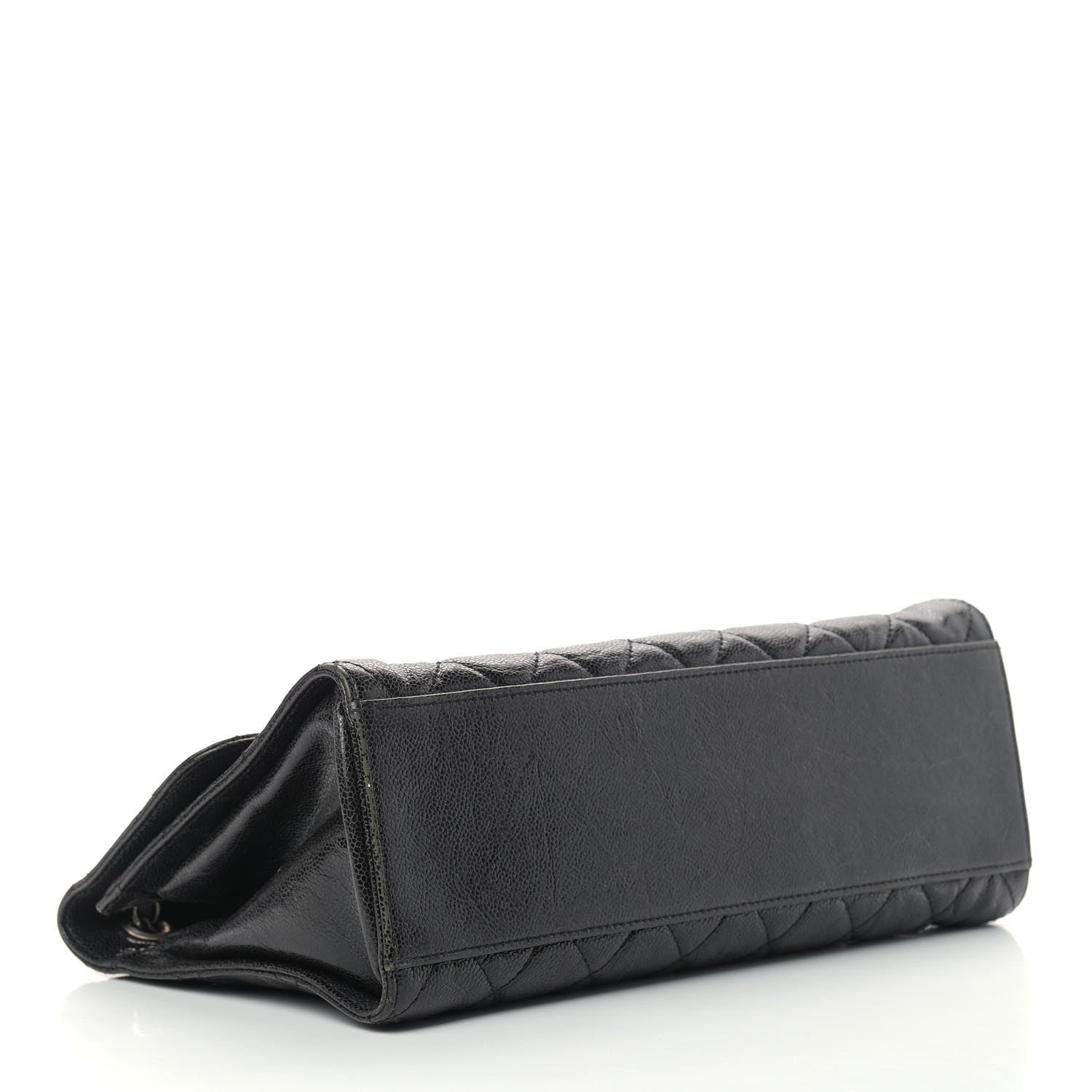 Chanel Crumpled Grained Calfskin Jumbo CC Crave Flap Black 4 of 10