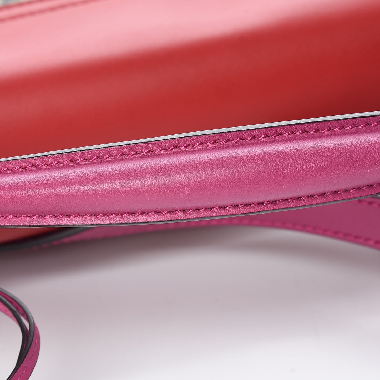 GG Supreme Monogram Calfskin Medium Padlock Top Handle Bag Beige Hibiscus Red New Rosette