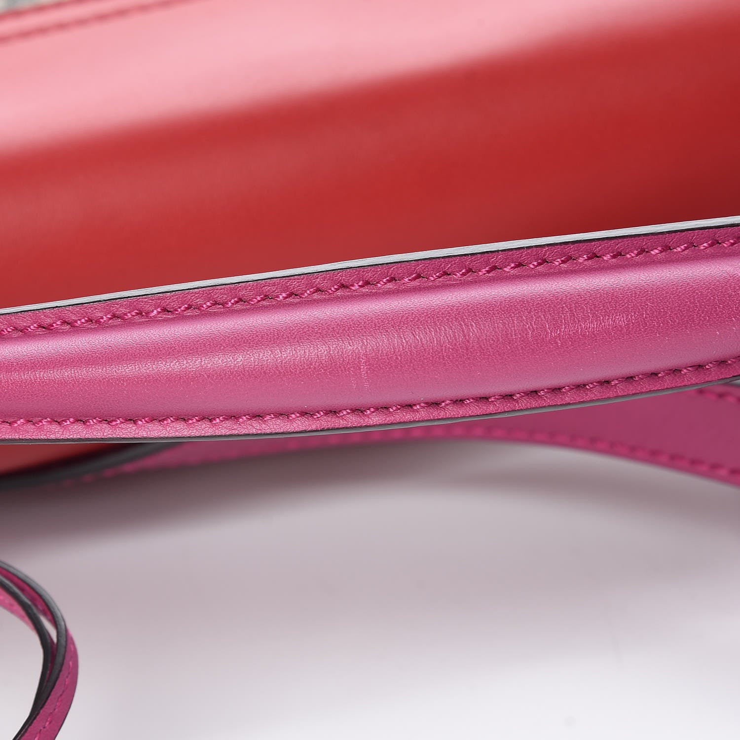 Gucci GG Supreme Monogram Calfskin Medium Padlock Top Handle Bag Beige Hibiscus Red New Rosette 13 of 14