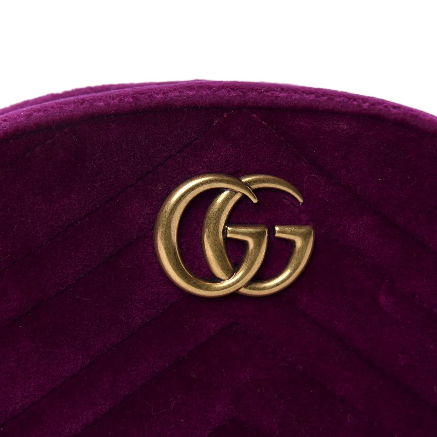 Velvet Matelasse GG Marmont Belt Bag 75 30 Fuchsia Violet Cyclamen