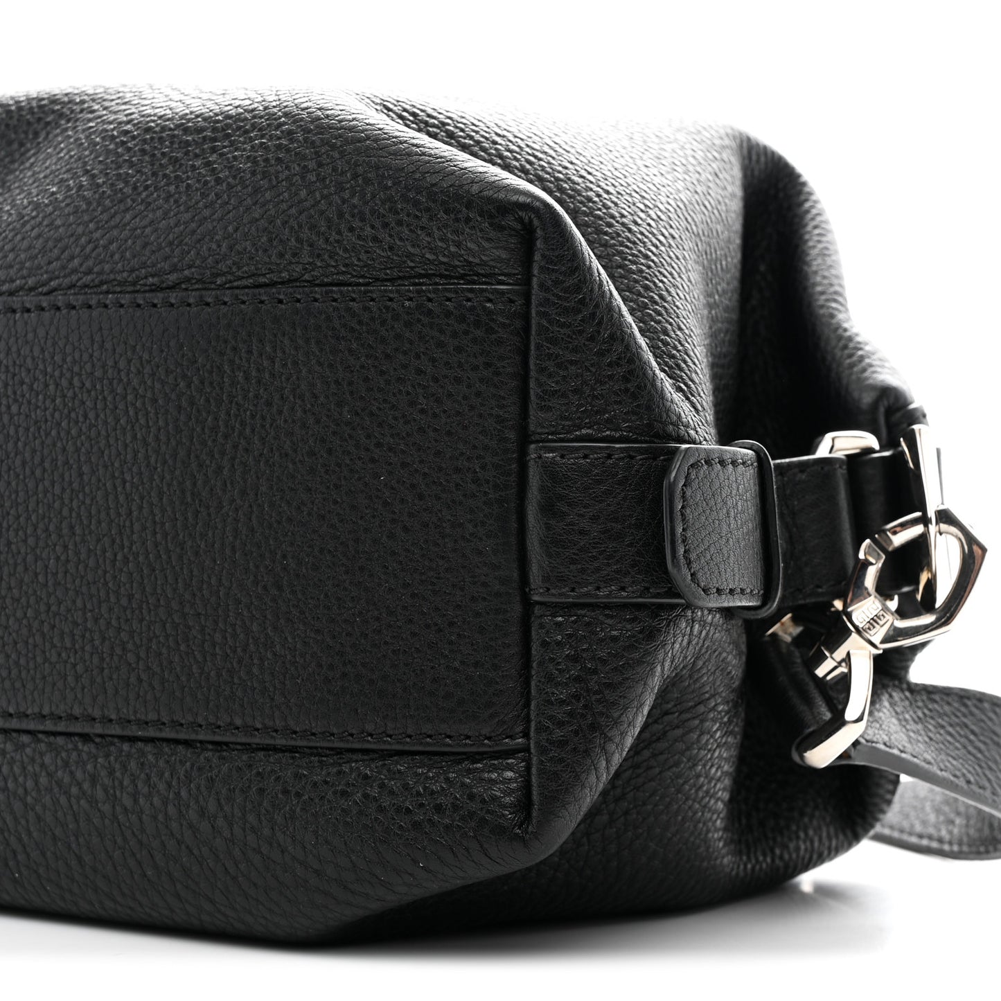 Pebbled Calfskin Small Nightingale Black