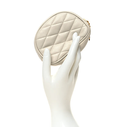 Saint Laurent Lambskin Quilted Lolita Cosmetic Pouch Crema Soft 2 of 9