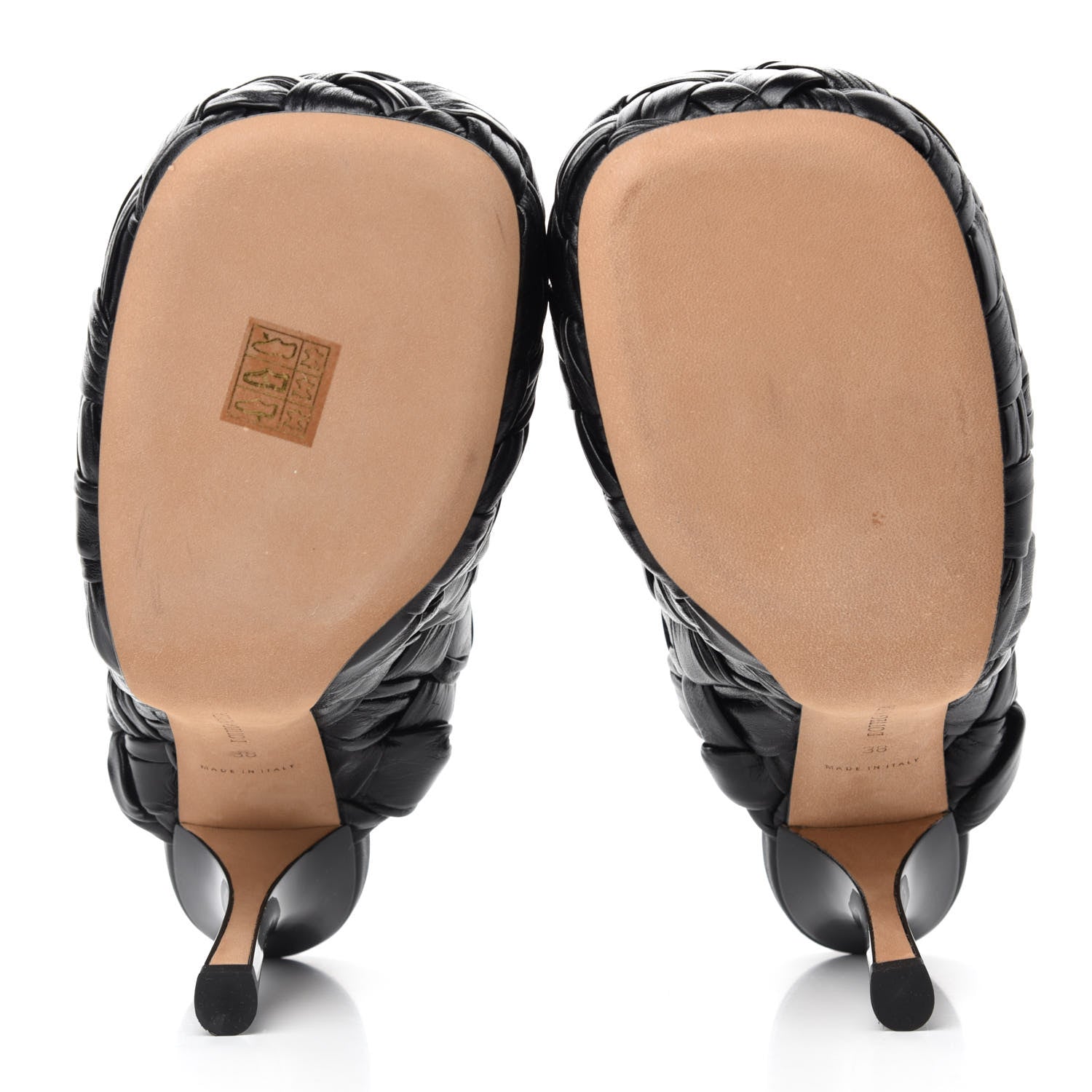 Bottega Veneta Shiny Nappa Intrecciato The Bold 105 Mules 38 Black 5 of 7