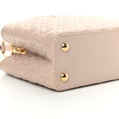 Louis Vuitton Lambskin Quilted Flower Capucines BB Vanilla 9 of 10