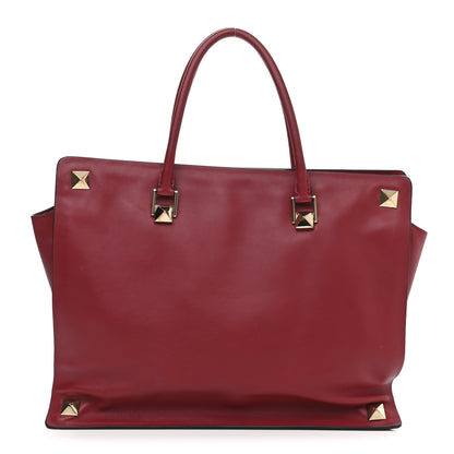 Valentino Garavani Vitello Macro Rockstud Runway Tote Scarlet 1 of 13