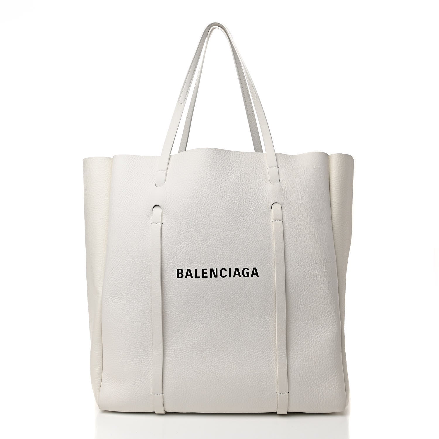 Balenciaga Smooth Calfskin Double Sided Medium Everyday Tote Optic White Black 2 of 12