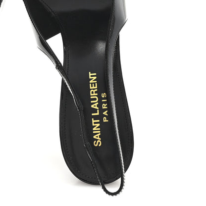Saint Laurent Vernice Grupy Avenue 95 Slingback Pumps 38 Black 8 of 9