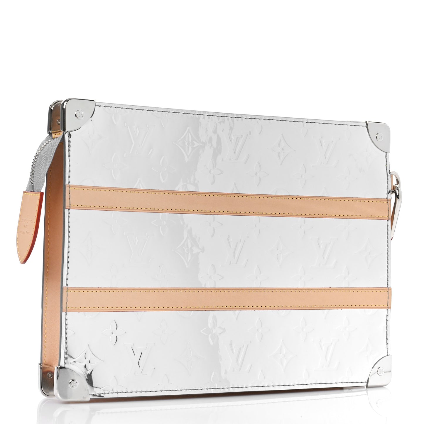 Monogram Mirror Trunk Pouch Silver