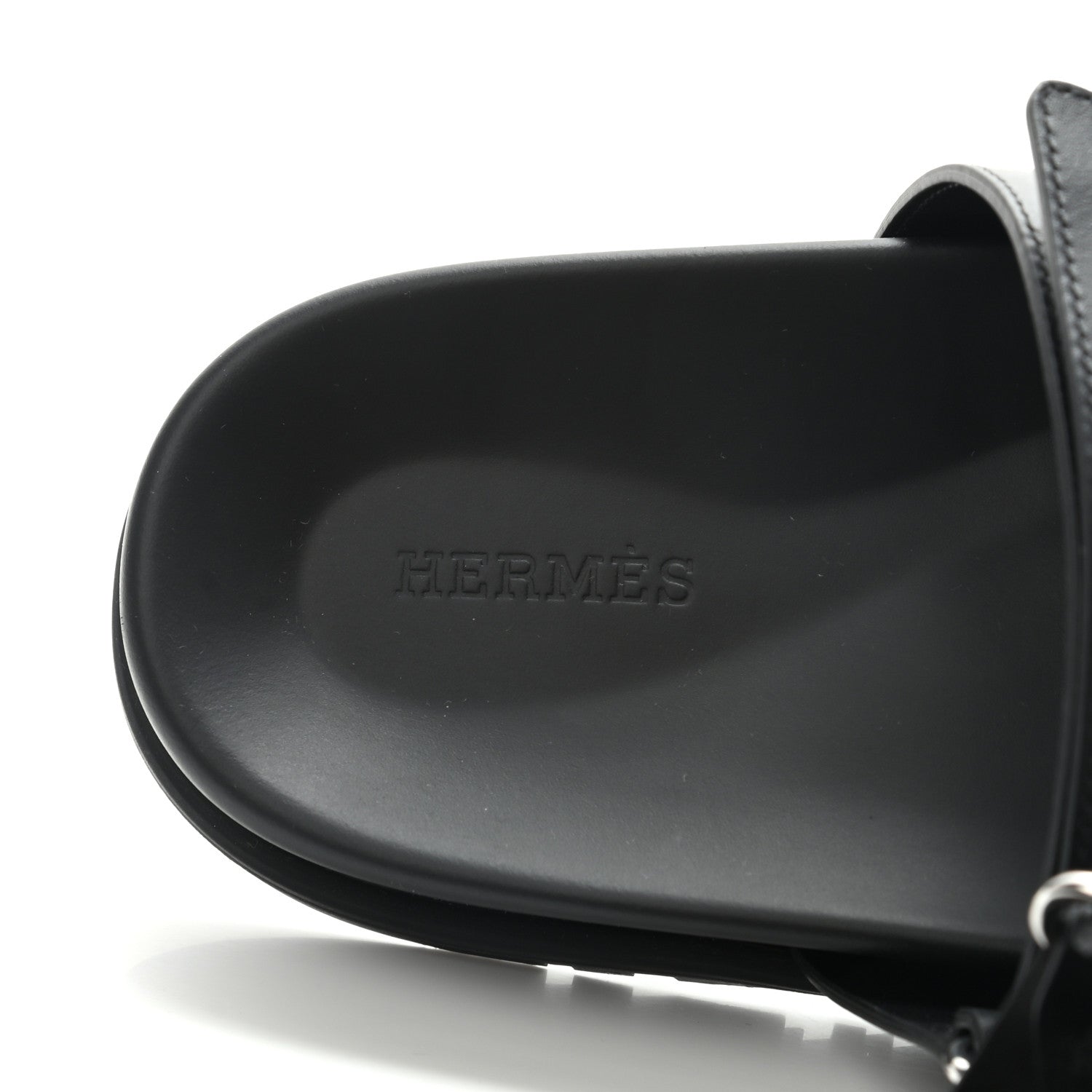 Hermes Calfskin Mens Chypre Sandals 42 Black 6 of 8