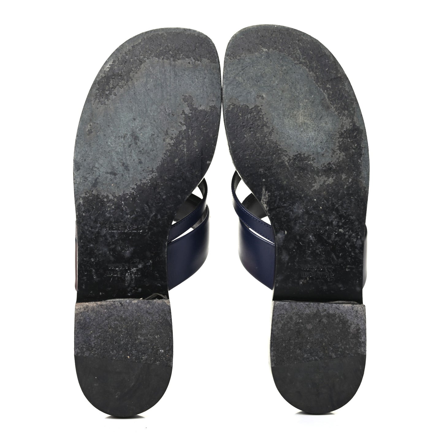 Calfskin Claire Sandals 39 Bleu Indigo