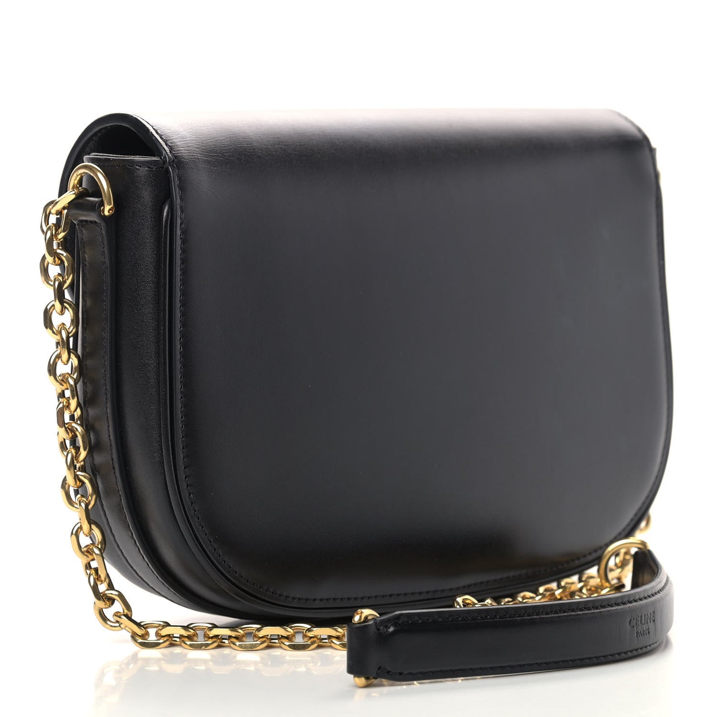 Shiny Calfskin Medium Maillon Triomphe Black