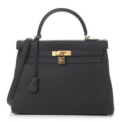Hermes Togo Kelly Retourne 32 Black 1 of 10