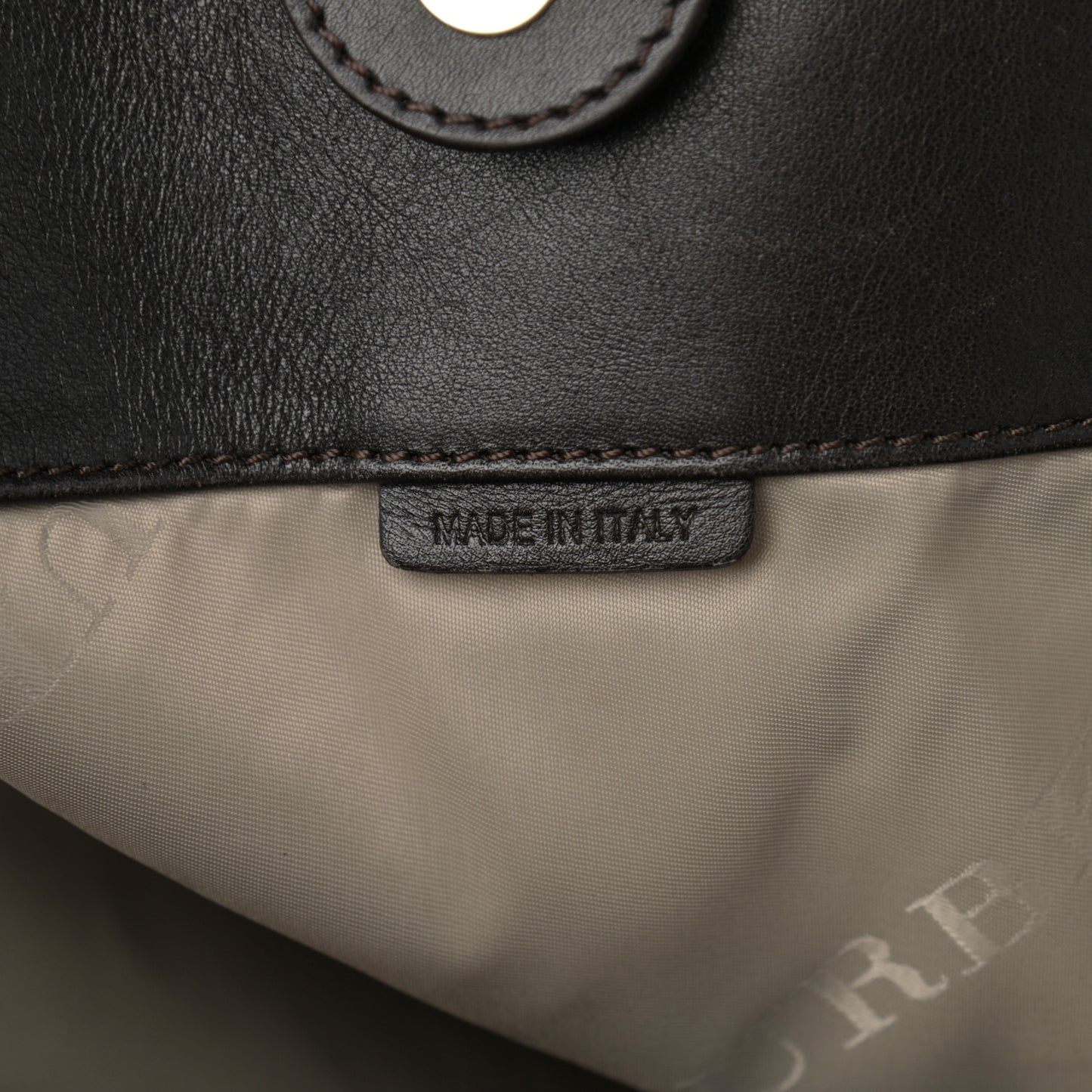 Lambskin Bridle Studs Large Canterbury Tote Dark Brown