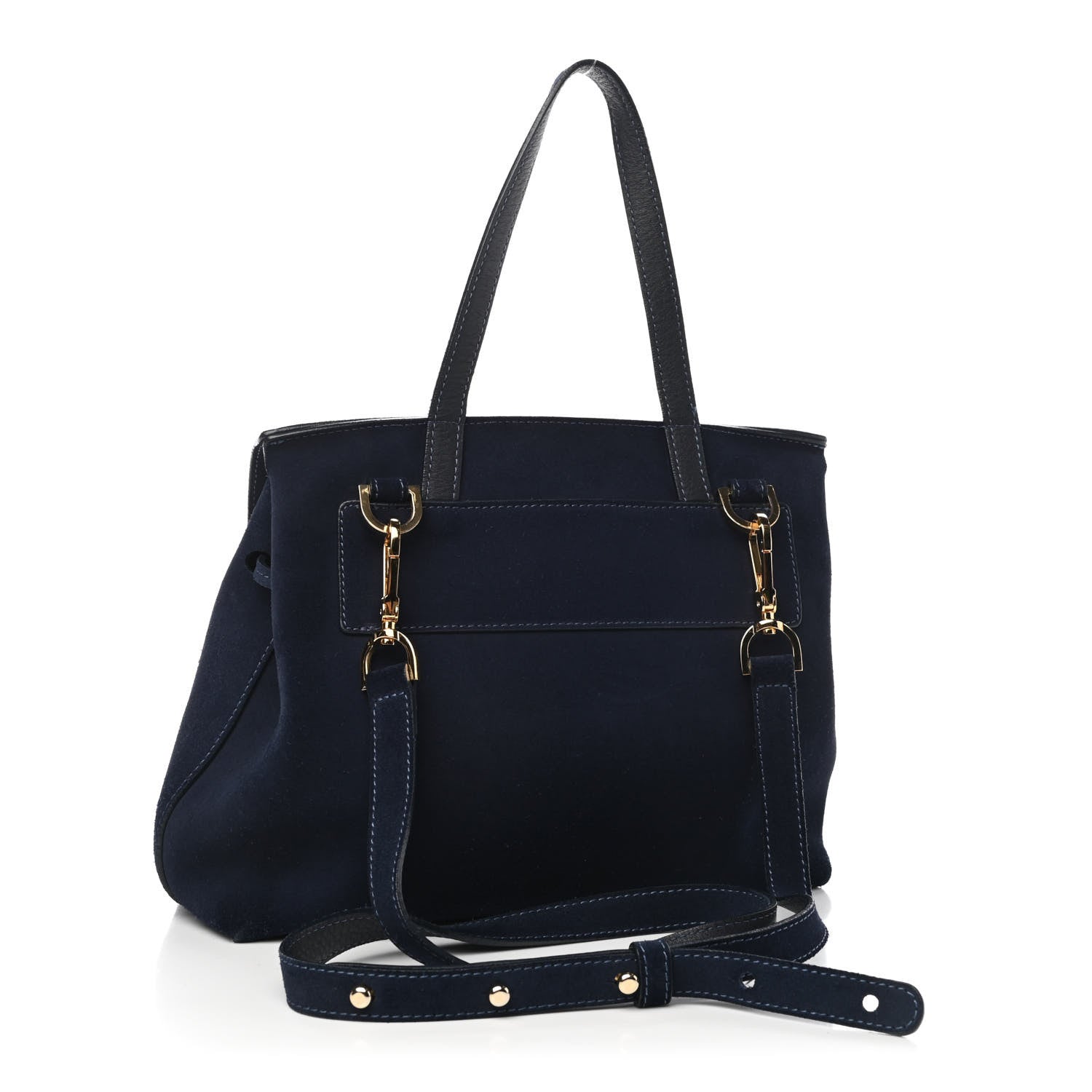 Mansur Gavriel Suede Mini Lady Bag Navy Blue 3 of 9