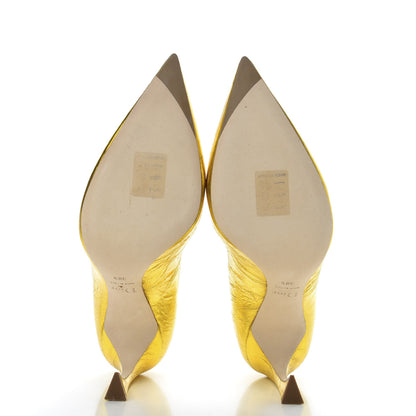 Christian Dior Shiny Crinkled Lambskin Songe Pumps 38.5 Juane 6 of 10