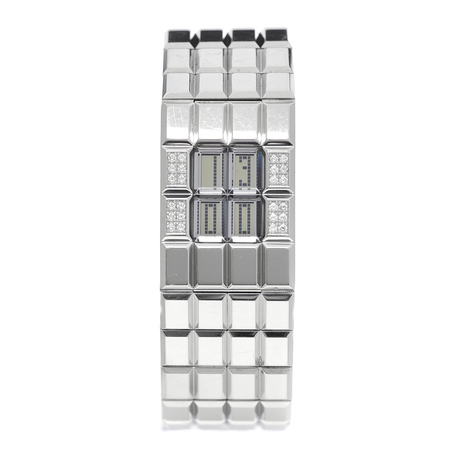 Chanel Stainless Steel Diamond 24mm Chocolat Digital Quartz Watch 1 of 5