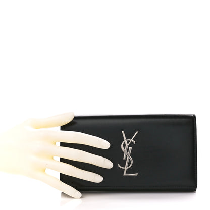 Saint Laurent Smooth Calfskin Classic Monogram Cassandre Wallet Black 2 of 13